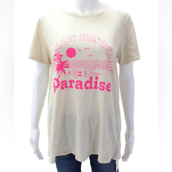 Show me Your MuMu Oliver Do Not Disturb Paradise Hot Pink Graphic Tee Size Small - Picture 1 of 7
